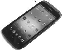 FIGURE 7.2. 100 Years of Telephones and Keyboards. Figures A and B show the change in the telephone from the Western Electric crank telephone of the 1910s, where rotating the crank on the right generated a signal alerting the operator, to the phone of the 2010s. They seem to have nothing in common. Figures C and D contrast a keyboard of the 1910s with one from the 2010s. The keyboards are still laid out in the same way, but the first requires physical depression of each key; the second, a quick tracing of a finger over the relevant letters (the image shows the word many being entered). Credits: A, B, and C: photographs by the author; objects in A and C courtesy of the Museum of American Heritage, Palo Alto, California. D shows the “Swype” keyboard from Nuance. Image being used courtesy of Nuance Communications, Inc.